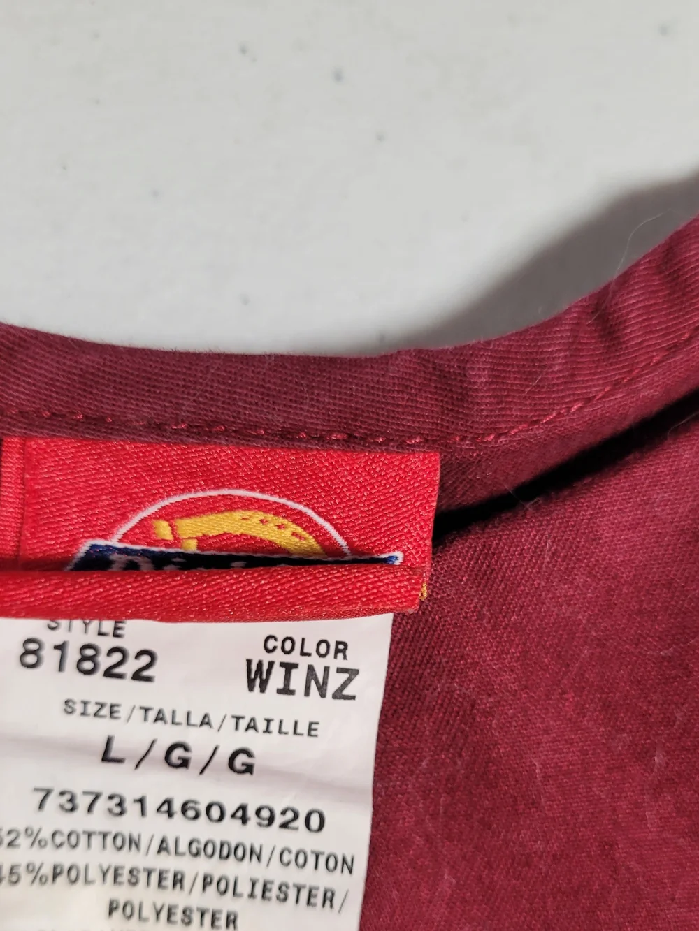 Dickies Men's Medical Scrub Set in Burgundy - Picture 3 of 8